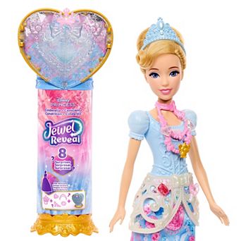 Disney Princess Jewel Reveal Cinderella Fashion Doll w/ 8 Surprises & Accessories