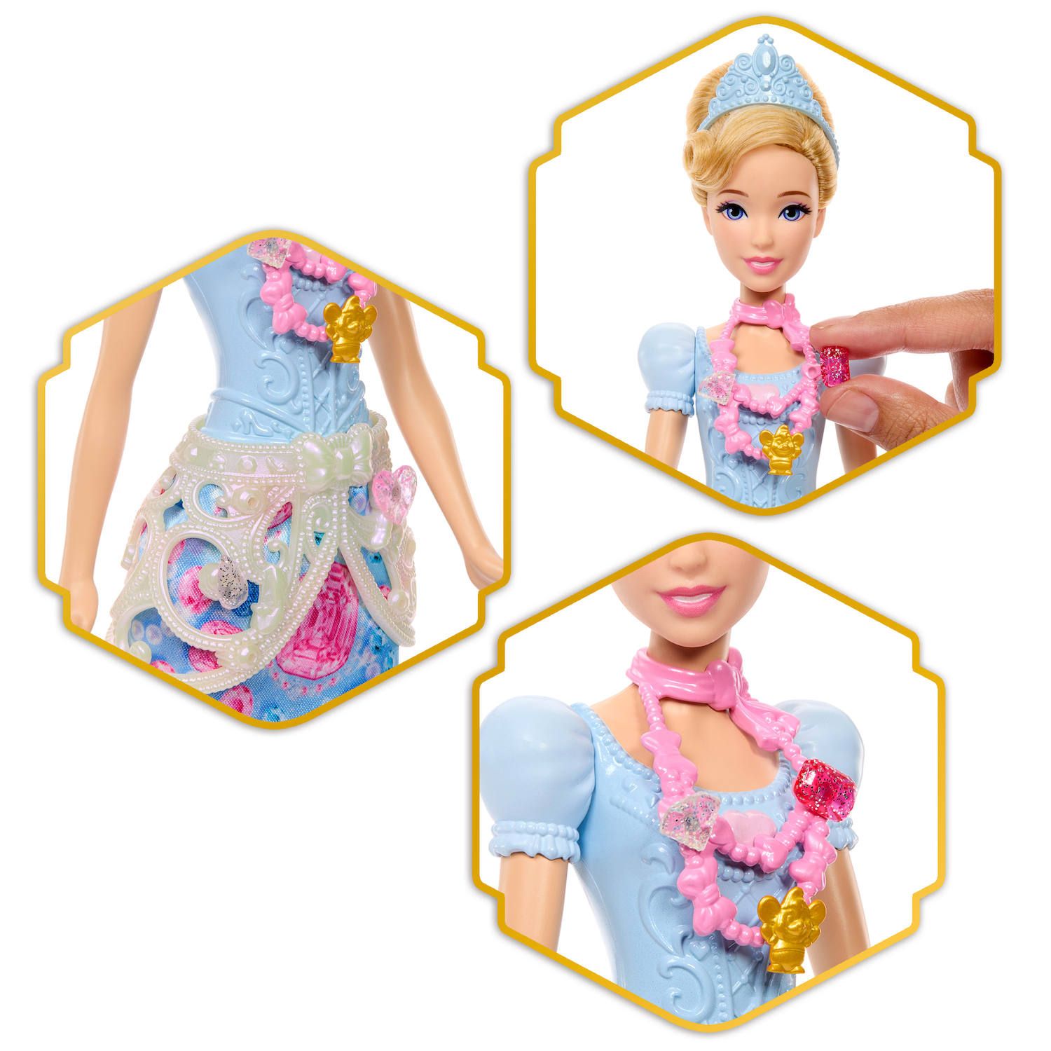 Детская кукла Disney Princess Jewel Reveal Cinderella w/ 8 Surprises & Accessories — фото 3