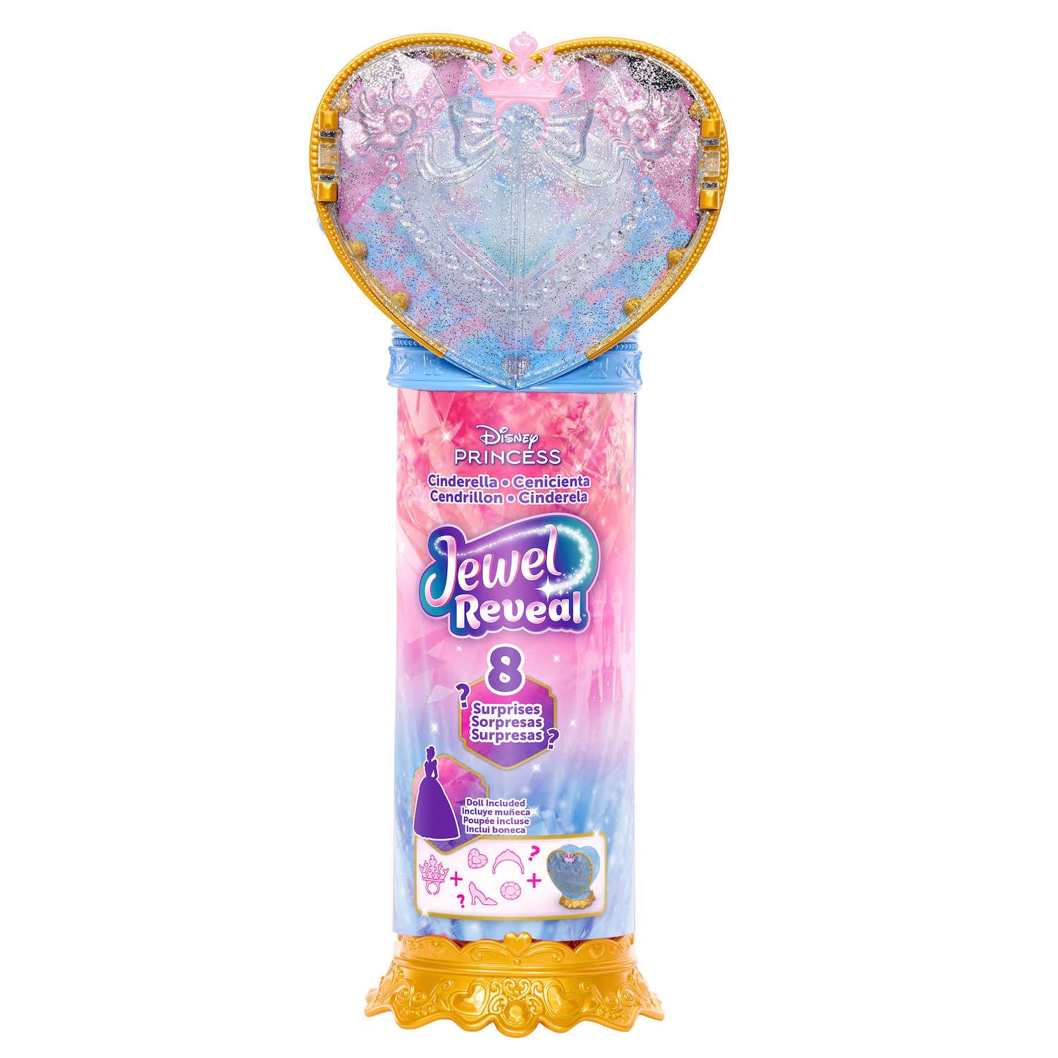 Детская кукла Disney Princess Jewel Reveal Cinderella w/ 8 Surprises & Accessories — фото 6