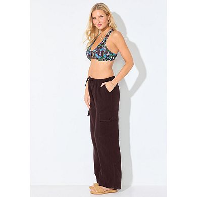 Swimsuits for All Women's Cotton Gauze Cargo Pant