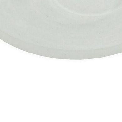 Niza Round Accent Planter Set of 2, White Weather Resistant Ceramic