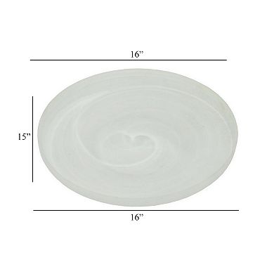 Niza Round Accent Planter Set of 2, White Weather Resistant Ceramic