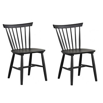 Baylee Side Dining Chair Set of 2, Spindle Back, Wood
