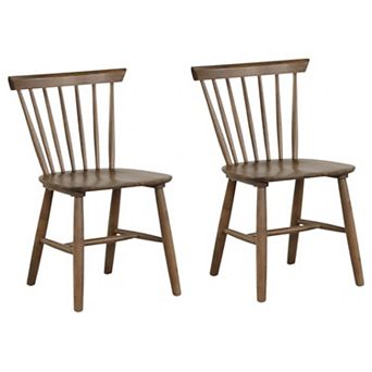 Baylee Side Dining Chair Set of 2, Spindle Back, Wood
