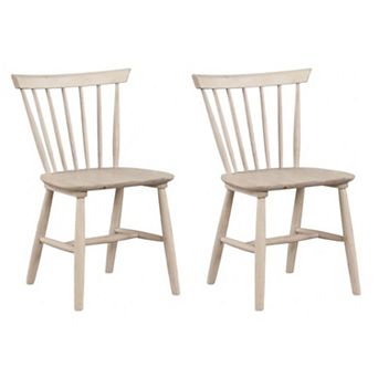 Baylee Side Dining Chair Set of 2, Spindle Back, Wood