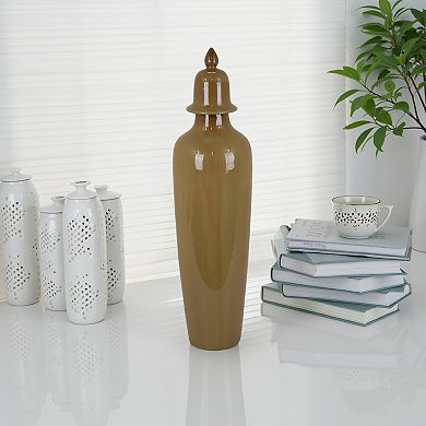 Jesi Accent Temple Jar with Lid, Decorative Ceramic
