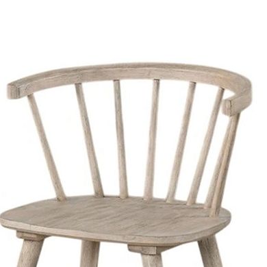 Yely Dining Chair Set of 2, Spindle Back and Shaker Legs, Black Wood