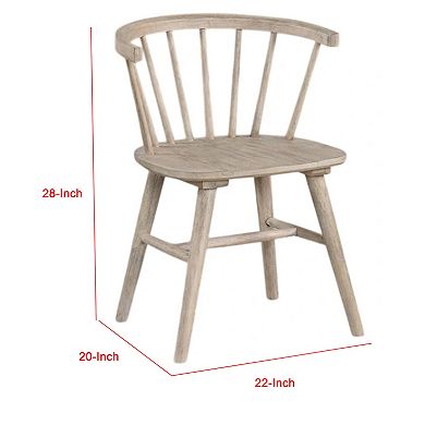 Yely Dining Chair Set of 2, Spindle Back and Shaker Legs, Black Wood