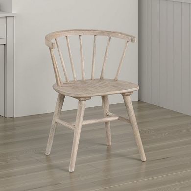 Yely Dining Chair Set of 2, Spindle Back and Shaker Legs, Black Wood