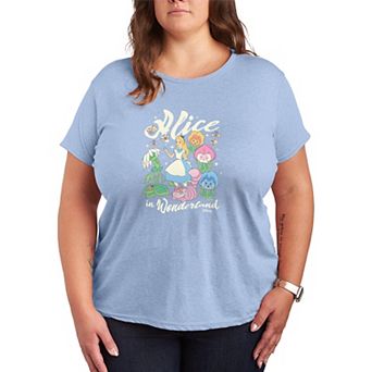 Plus Size Disney's Alice In Wonderland Flowers Graphic Tee