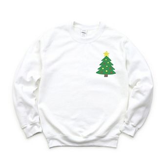 Embroidered Christmas Tree With Ornaments - Women's Graphic Sweatshirt