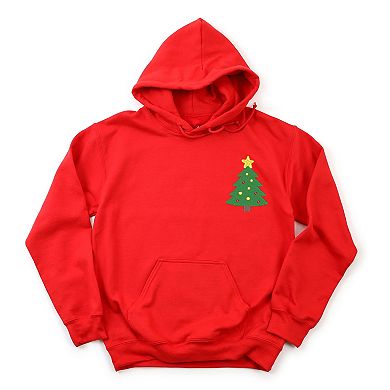 Embroidered Christmas Tree With Ornaments - Women's Graphic Hoodie