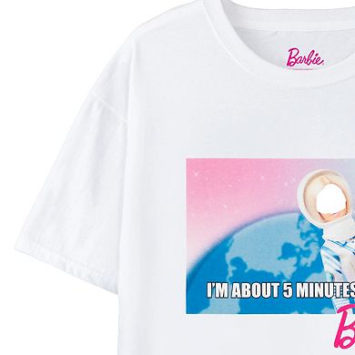 Barbie Womens/Ladies Running Late Space T-Shirt