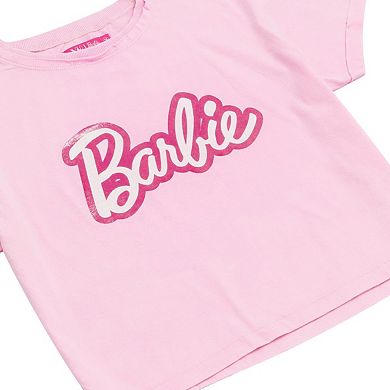 Barbie Womens/Ladies Distressed Logo Crop Top