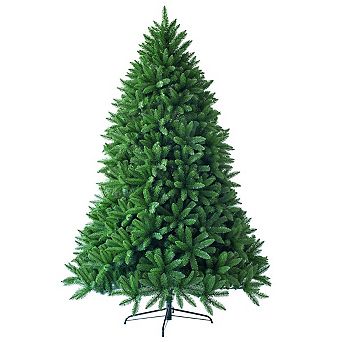 Gymax 6ft Artificial Christmas Fir Tree w/ 1250 Premium Hinged Branch Tips