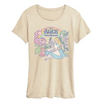 Women's Disney's Alice In Wonderland Distressed Graphic Tee