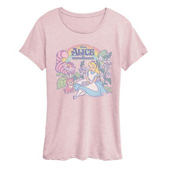 Women's Disney's Alice In Wonderland Distressed Graphic Tee