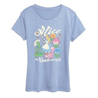 Women's Disney's Alice In Wonderland Flowers Graphic Tee