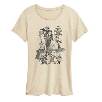 Women's Disney The Nightmare Before Christmas Group Graphic Tee