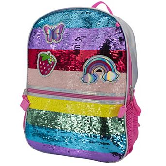 Rainbow Sequin 5 pc Kids Backpack Set