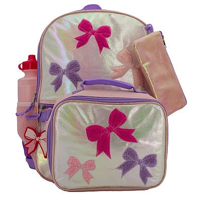 Bow Accents 5-Piece Kids Backpack Set