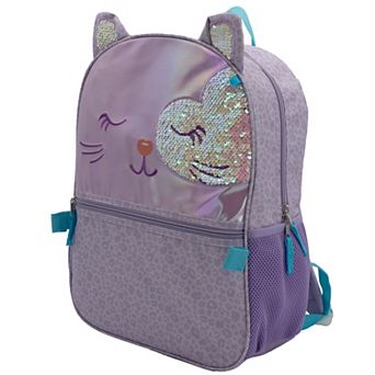 Sequin Kitty 5 pc Kids Backpack Set