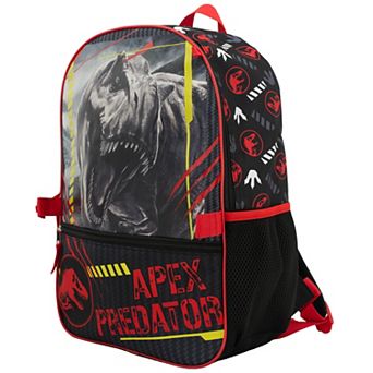 Jurassic World 5 pc Backpack Set with Padded Straps & Mesh Side Pockets