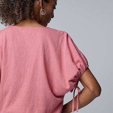 Women's Simply Vera Vera Wang Bubble Sleeve Popover