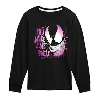 Boys 8-20 Marvel Venom You Make Me Smile Long Sleeve Graphic Tee