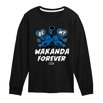 Boys 8-20 Marvel Black Panther Be My Wakanda Forever Long Sleeve Graphic Tee