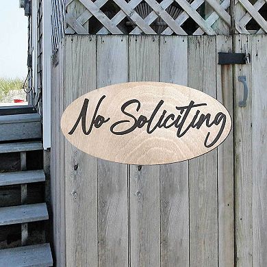 No Soliciting Sign - 17"x8"