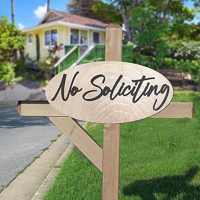 No Soliciting Sign - 17"x8"