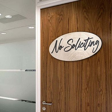No Soliciting Sign - 17"x8"