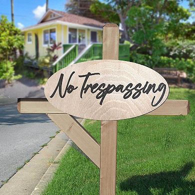 No Trespassing Sign - 17"x8"