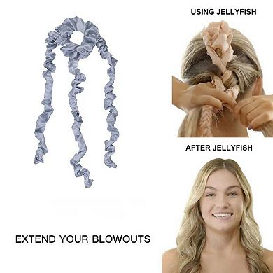 2-Piece Satin Elastic Curling Ribbon with Extended Ties for Heatless Waves