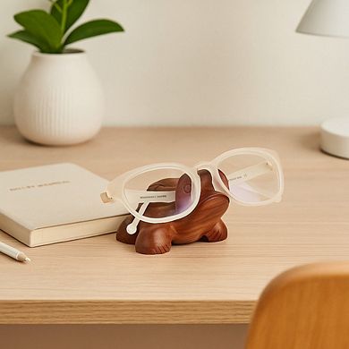Turtle Eyeglasses Holder/Stand - Hand Carved Indian Rosewood