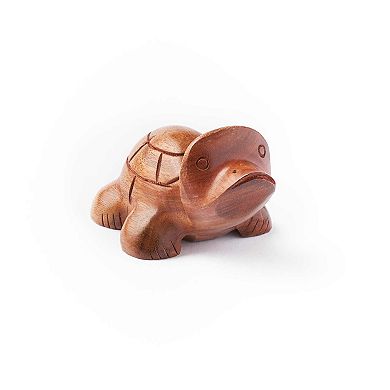 Turtle Eyeglasses Holder/Stand - Hand Carved Indian Rosewood