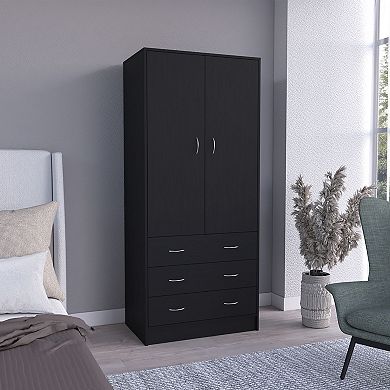 Taly Double Door Armoire Black