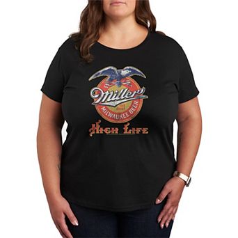 Plus Size Miller High Life Vintage Eagle Logo Graphic Tee
