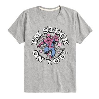 Boys 8-20 Marvel Spider-Man I'm Stuck On You! Graphic Tee