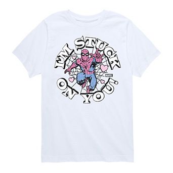 Boys 8-20 Marvel Spider-Man I'm Stuck On You! Graphic Tee