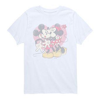 Boys 8-20 Disney's Mickey & Minnie Valentine's Day Heart Distressed Graphic Tee