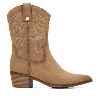 XTI Women's Suede Italian Western Booties 144307