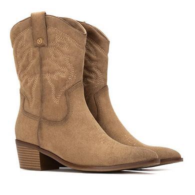 XTI Women's Suede Italian Western Booties 144307