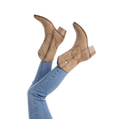 XTI Women's Suede Italian Western Booties 144307
