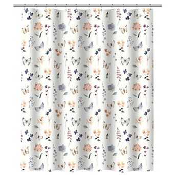 Popular Bath Butterfly Shower Curtain Set of 14 pc