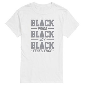 Big & Tall Black Pride Black Joy Black Excellence Graphic Tee