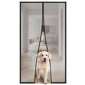 Katziela Magnetic Screen Door 38x83 Pet Kid-Friendly Mesh with Extra Bottom Magnets Heavy-Duty