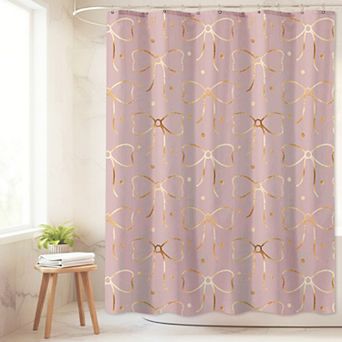 Popular Bath Polka Bows Shower Curtain