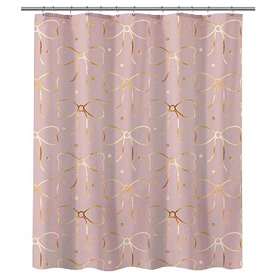Popular Bath Polka Bows Shower Curtain